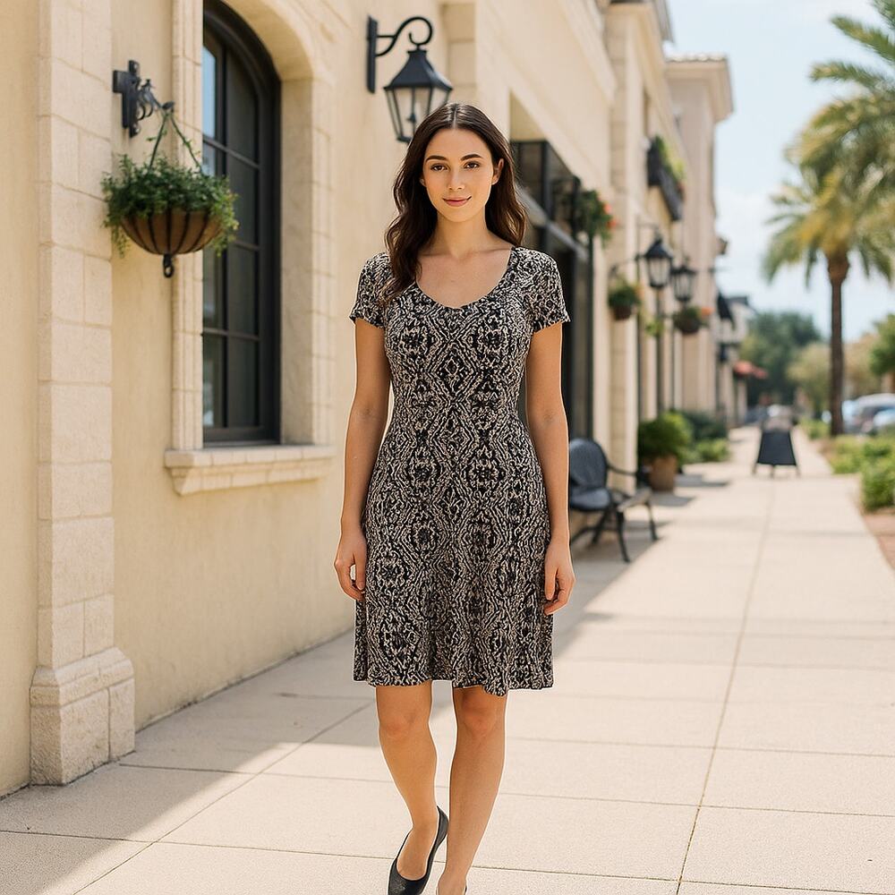 Rue 21 Dress Tribal Skater with Back Cutout